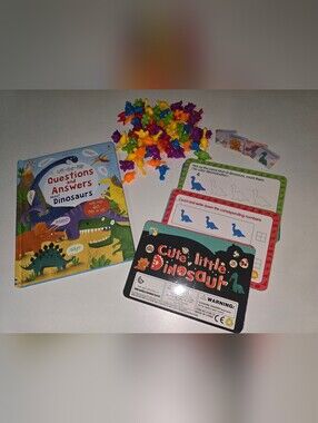 3/$30 Dinosaur Counting Toy Set with Colorful Dino Flip Book Learning